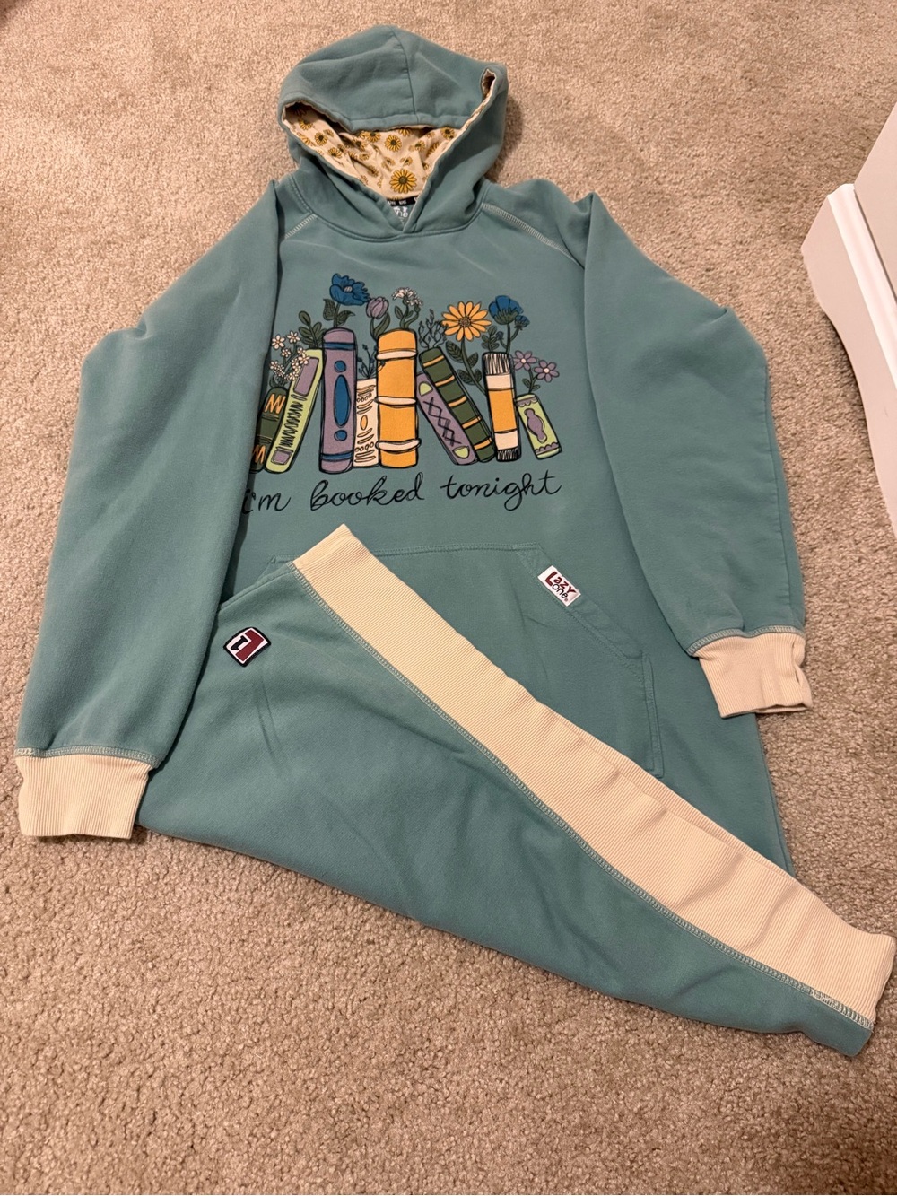 I'm Booked Tonight Sleep Hoodie Size S/M